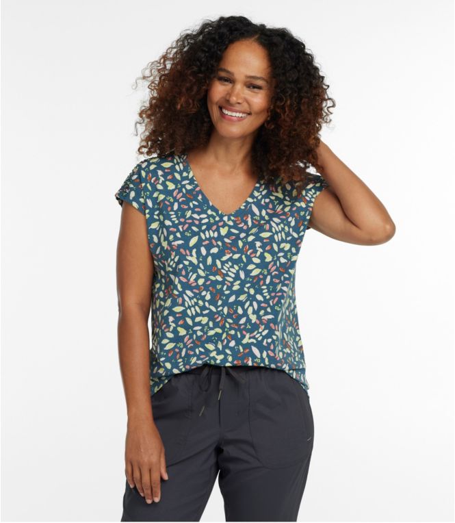 Women's Beyond Soft V-Neck Tee, Short-Sleeve Print