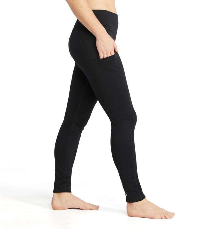 Women's PrimaLoft ThermaStretch Fleece Pocket Tights, Mid-Rise