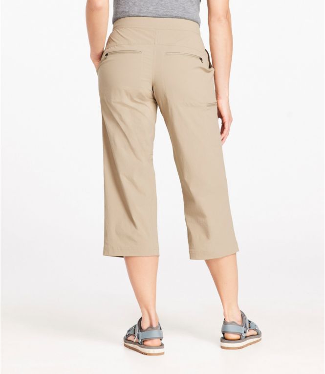 Women's Water-Repellent Comfort Trail Pants, Mid-Rise Straight-Leg Crop