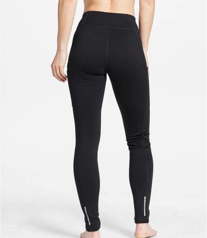 Women's PrimaLoft ThermaStretch Fleece Pocket Tights, Mid-Rise