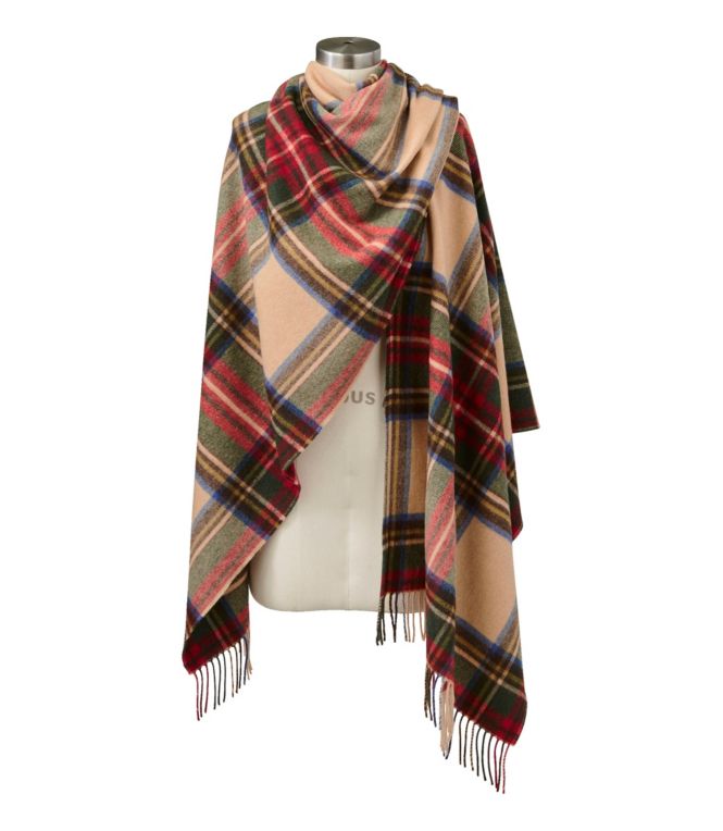 Women's L.L.Bean Poncho Scarf, Plaid