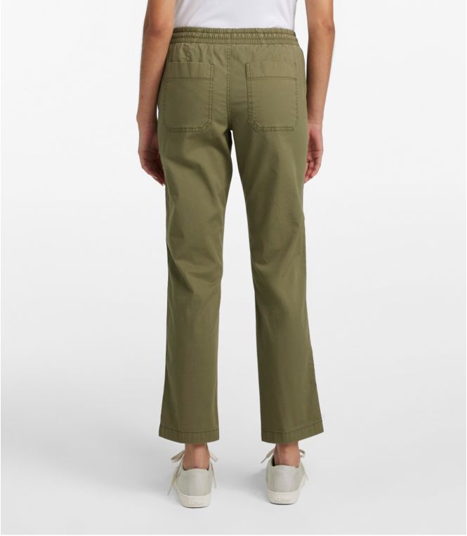 Women's Lakewashed Chino Pants, Mid-Rise Pull-On Ankle
