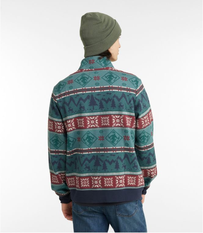 Men's L.L.Bean 1912 Sweatshirt, Button-Mock, Print