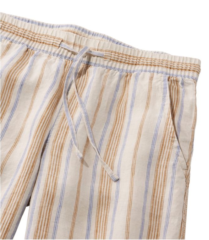 Women's Premium Washable Linen Pull-On Pants, Stripe