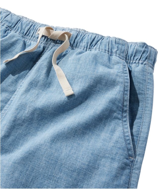 Women's Lakewashed Pull-On Skirt, Mid-Rise Chambray