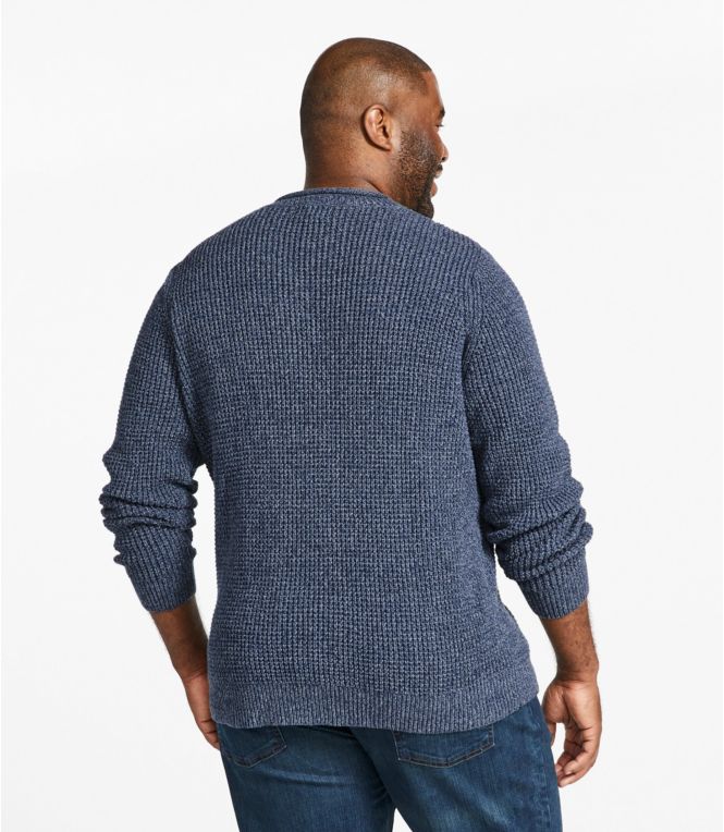 Men's L.L.Bean Organic Cotton Waffle Sweater, Rollneck Crew