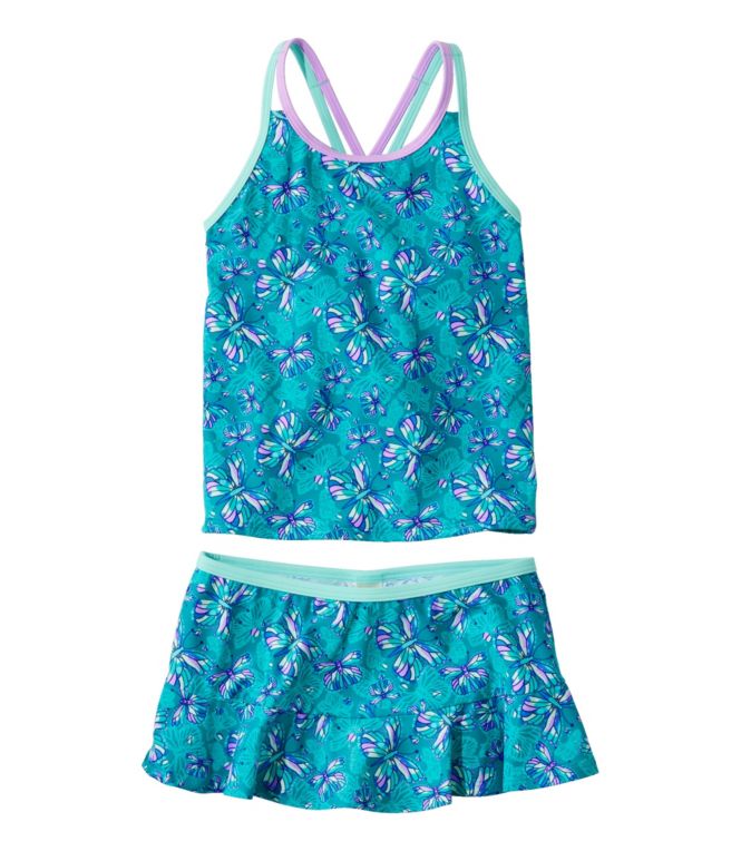 Girls' Watersports Swimwear, Tankini Skirt Set