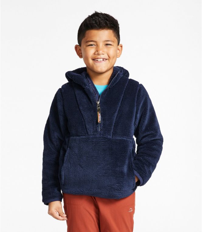 Kids' L.L.Bean Hi-Pile Fleece Hooded Pullover