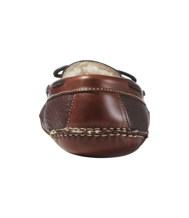 Men's Bison Double-Sole Slippers, Shearling-Lined