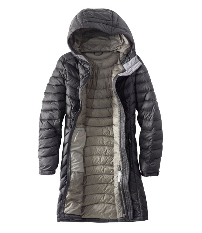 Women's Ultralight 850 Down Hooded Coat, Three-Quarter Length