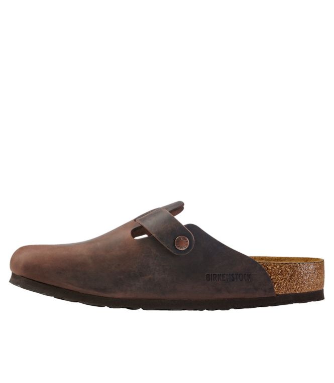 Men's Birkenstock Soft Footbed Boston Clogs, Leather