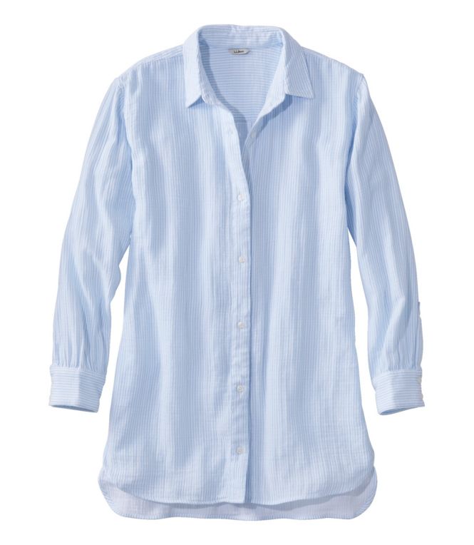 Women's Cloud Gauze Cover-Up Shirt, Stripe