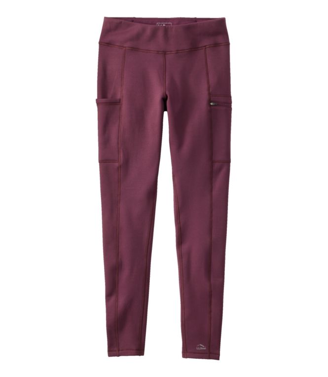 Women's PrimaLoft ThermaStretch Fleece Pocket Tights, Mid-Rise