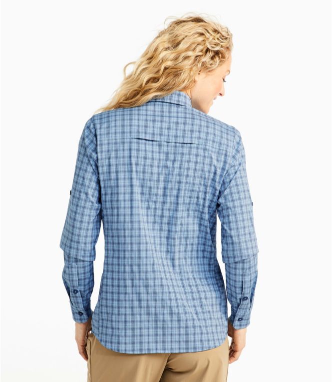 Women's Tropicwear Pro Stretch Shirt, Long-Sleeve Plaid