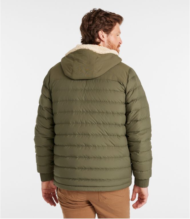Men's Mountain Classic Down Hooded Jacket, Sherpa-Lined
