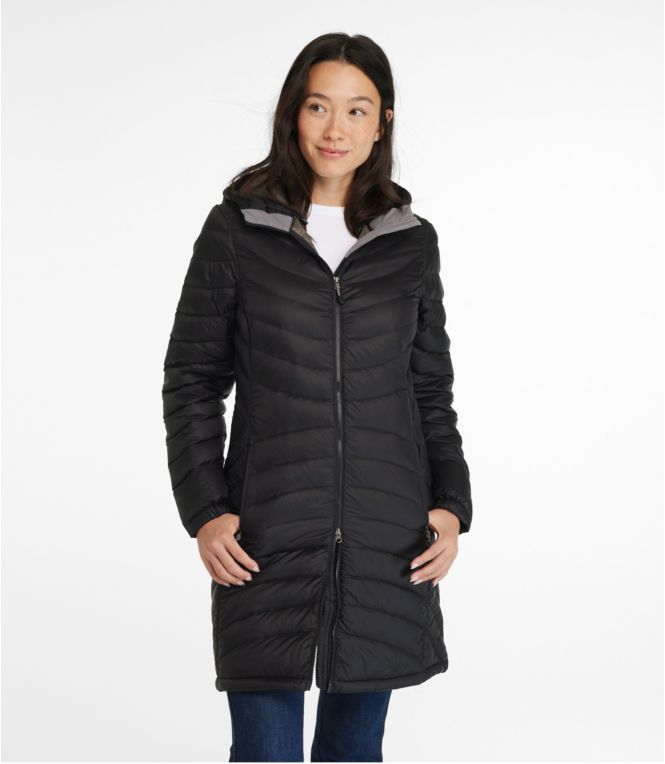 Women's Ultralight 850 Down Hooded Coat, Three-Quarter Length