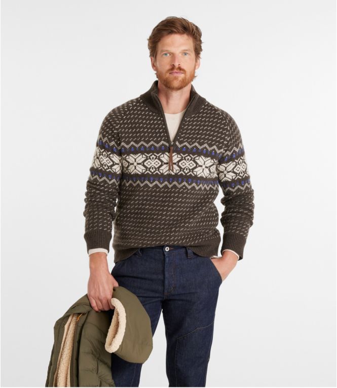 Men's Signature Wool Blend Sweater, Quarter-Zip