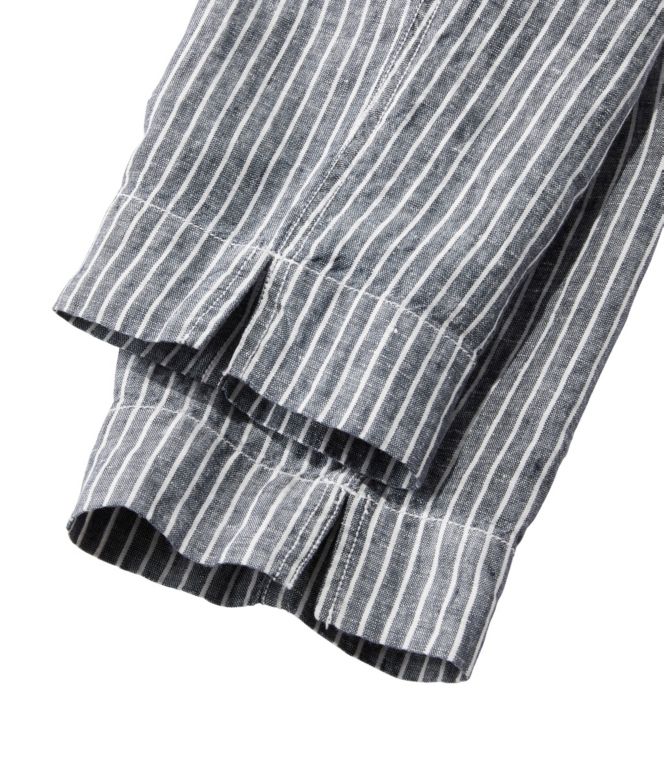Women's Premium Linen Breezy Pull-On Ankle Pants, Mid-Rise Tapered-Leg Stripe