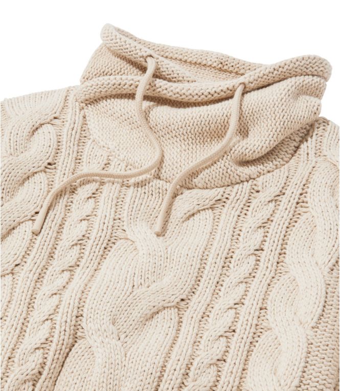 Women's Double L® Mixed-Cable Sweater, Funnelneck