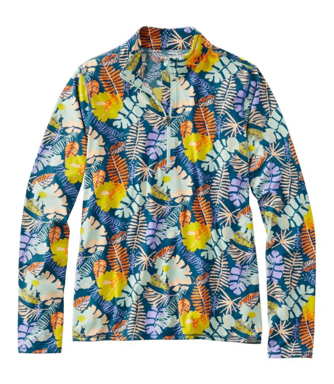 Women's SunSmart® UPF 50+ Sun Shirt, Quarter-Zip Print