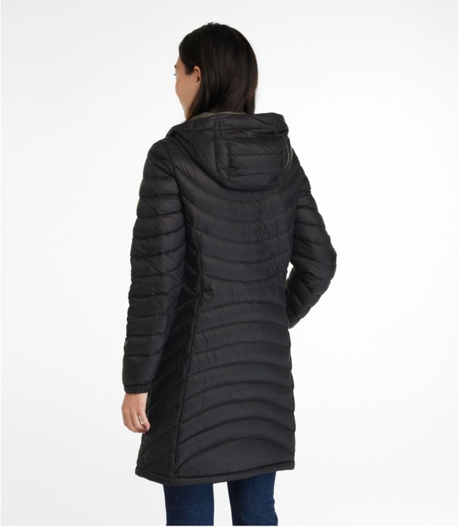 Women's Ultralight 850 Down Hooded Coat, Three-Quarter Length