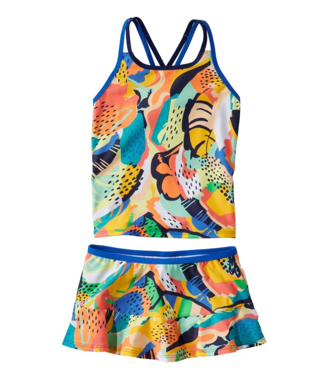 Girls' Watersports Swimwear, Tankini Skirt Set