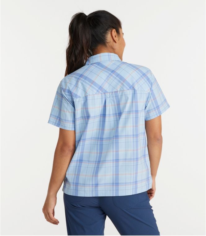 Women's Everyday SunSmart® Woven Shirt, Short-Sleeve Plaid