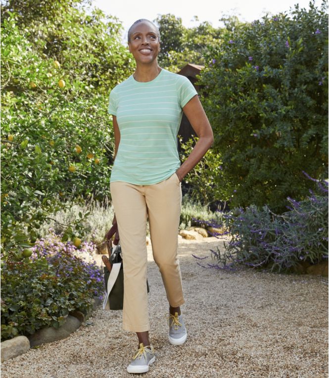 Women's Lakewashed Chino Pants, Mid-Rise Pull-On Ankle