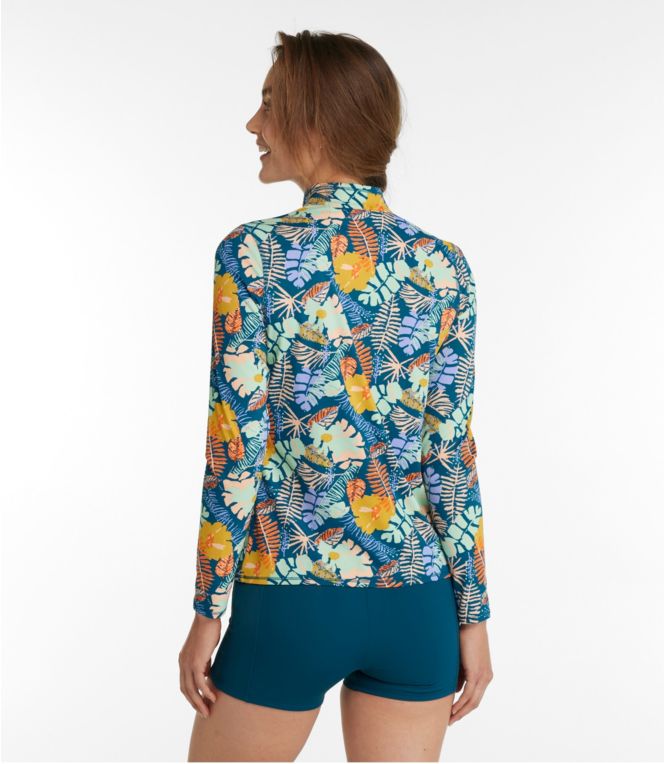 Women's SunSmart® UPF 50+ Sun Shirt, Quarter-Zip Print
