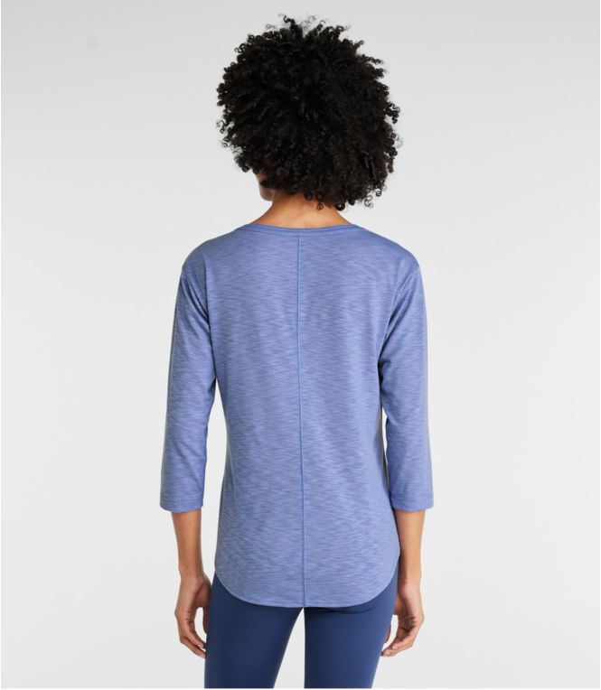 Women's Streamside Tee, Three-Quarter-Sleeve Splitneck
