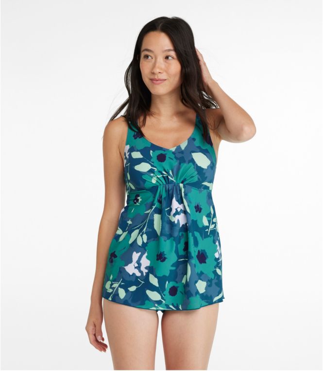Women's Shaping Swimwear, Soft-Drape Tankini Top, Print