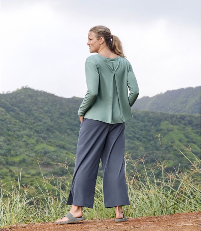 Women's Beyond Soft Tee, Pleat-Back Long-Sleeve