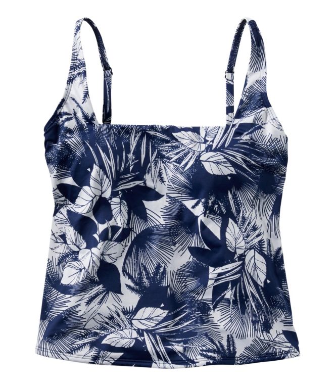 Women's New Currents Swimwear, Squareneck Tankini Top Print
