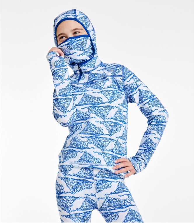 Kids' Wicked Warm Long Underwear, Expedition-Weight Balaclava Print Top