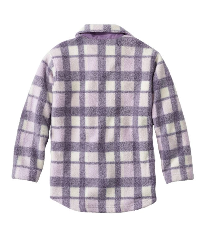 Kids' Cozy Fleece Shirt Jacket, Plaid