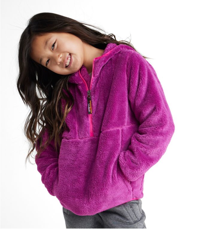 Kids' L.L.Bean Hi-Pile Fleece Hooded Pullover