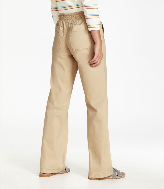 Lakewashed Pull-on Chinos, Mid-Rise Wide-Leg