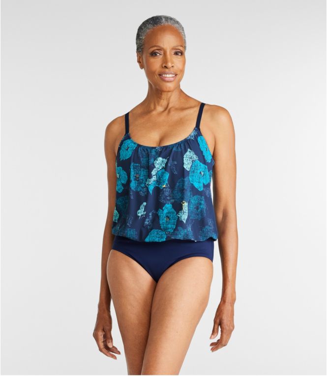 Women's Shaping Swimwear, Blouson Tanksuit Print