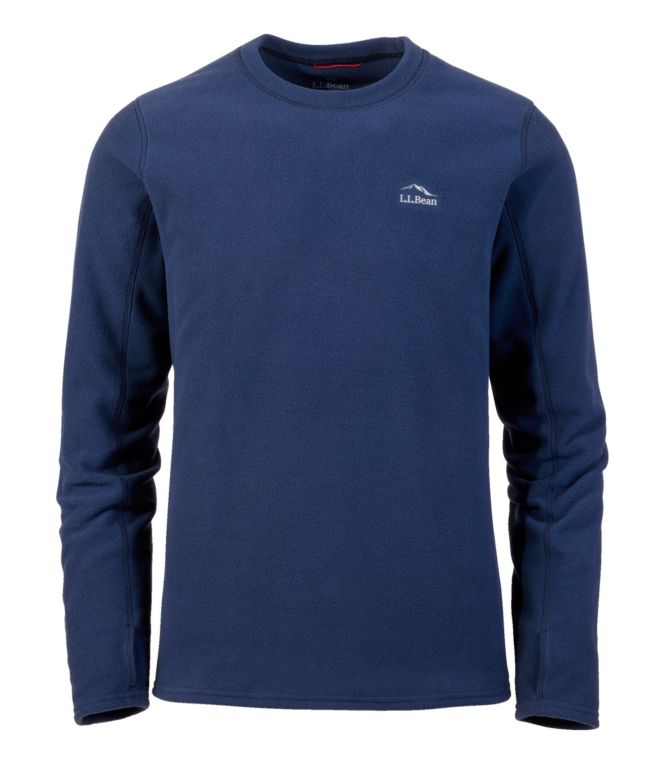 Men's L.L.Bean Fleece Base Layer Crew, Long-Sleeve