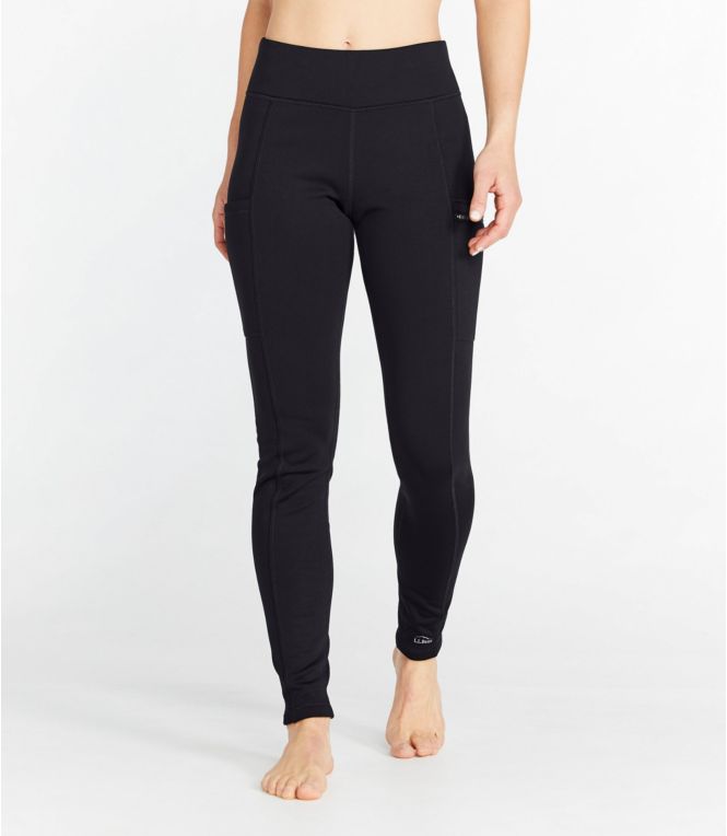 Women's PrimaLoft ThermaStretch Fleece Pocket Tights, Mid-Rise