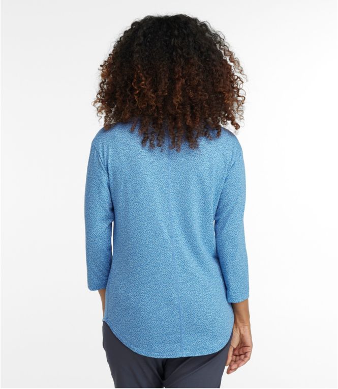 Women's Streamside Tee, Three-Quarter-Sleeve Splitneck, Print