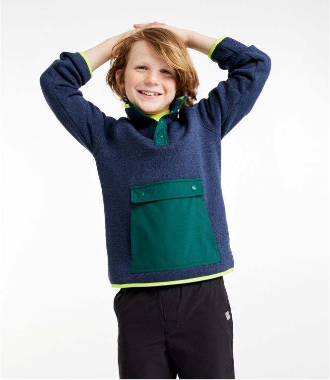 Kids' L.L.Bean Sweater Fleece, Half-Snap
