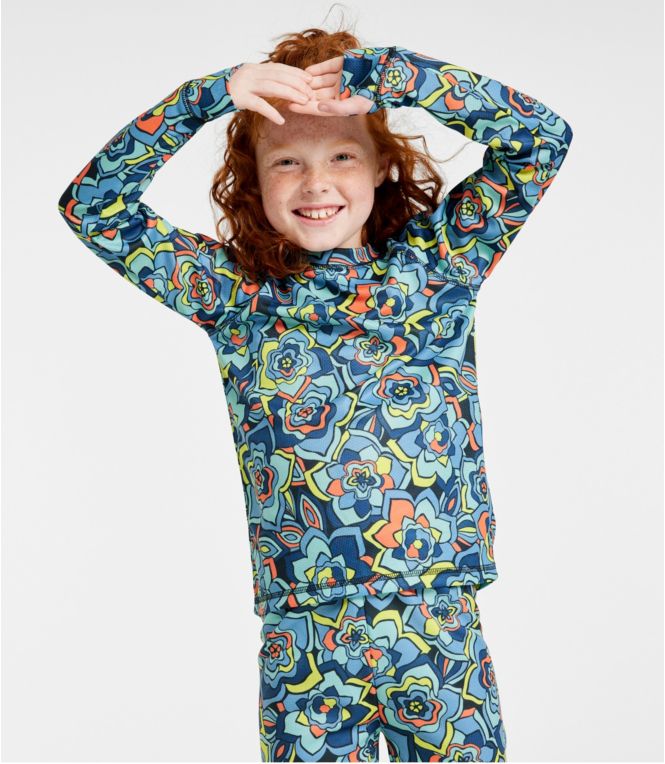 Kids' Wicked Warm Midweight Long Underwear, Top Print