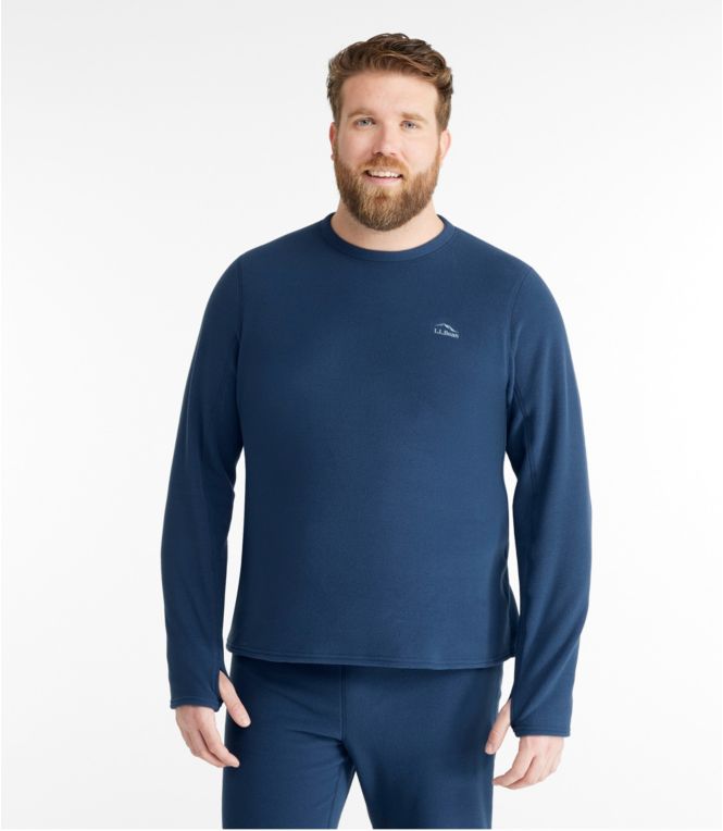 Men's L.L.Bean Fleece Base Layer Crew, Long-Sleeve