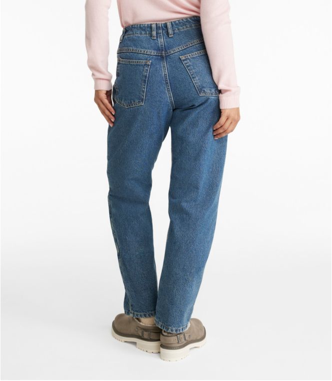 Women's Double L® Jeans, Ultra High-Rise Comfort Waist Tapered Leg Flannel-Lined