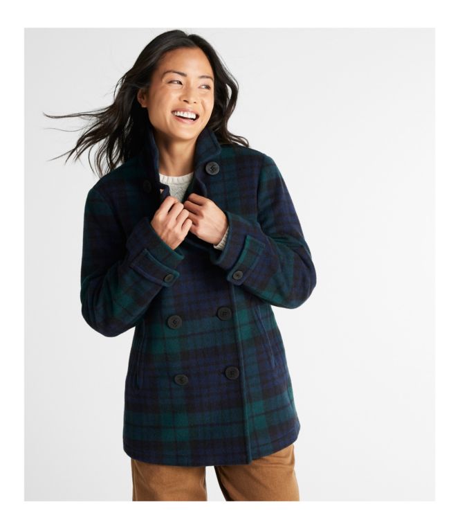 Women's Classic Lambswool Peacoat, Pattern