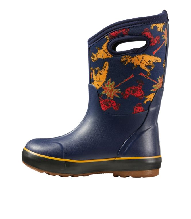 Kids' Bogs Classic Boots, Neon Dino