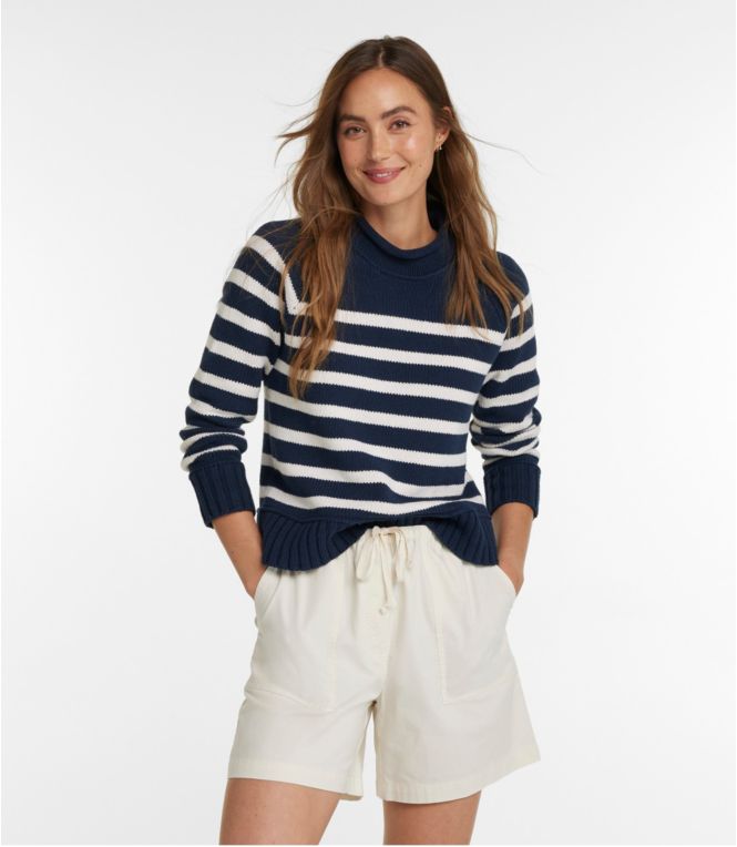 Women's Signature Original Cotton Sweater, Rollneck Novelty