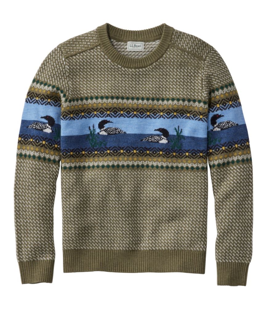 Men's Essential Merino Sweaters, Crewneck, Pattern