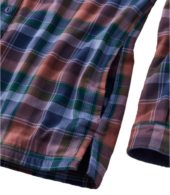 Women's Fleece-Lined Flannel Hoodie, Plaid
